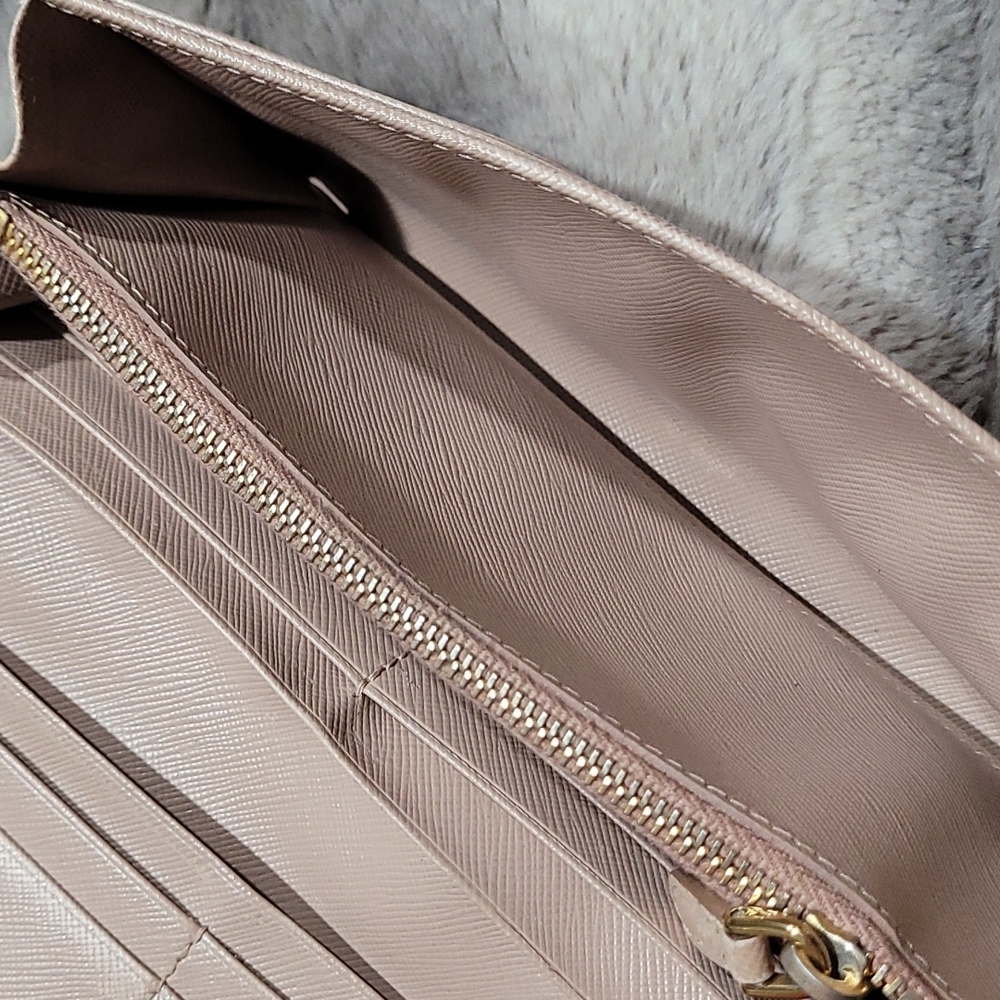 PRADA Saffiano Metal Ribbon Long Wallet beige - Picture 9 of 16